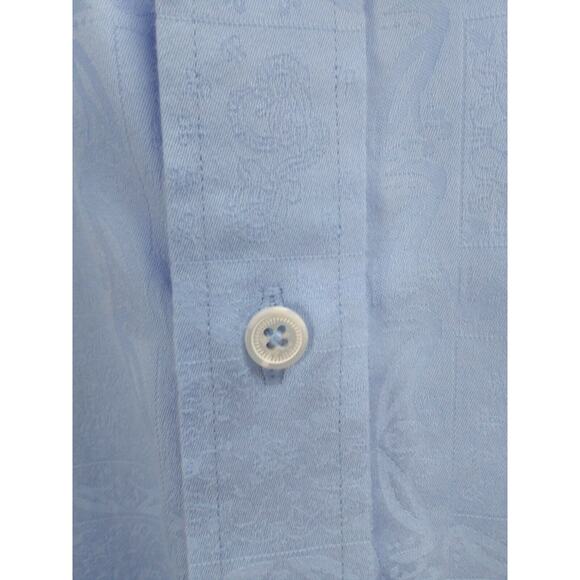 Robert Graham Blue Pattern Button Front Party Shirt sz 2XL - Picture 3 of 8